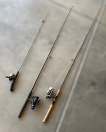 Collection Of Fishing Rods And Reels - Lot Of 3