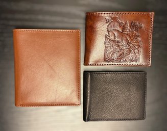 Lot Of 3 Craftsman In Leather Wallets With RFID Protection In Brown And Black -Lot 4