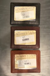 Lot Of 3 RFID Craftsman In Leather Wallets In Black And Brown - Lot 7