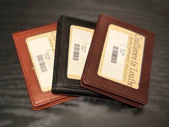 Stylish Lot Of Three Craftsman In Leather RFID Wallets In Black Brown And Tan - Lot 8