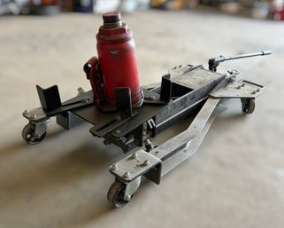 Low-profile Hydraulic Transmission Jack For Automotive Repair