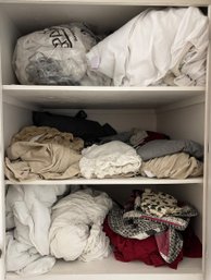 Assortment Of Bedding Linens W/ Bed Sheets, Pillowcases, & More