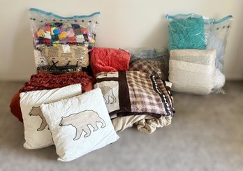 Large Assortment Of Colorful Bedding Linens