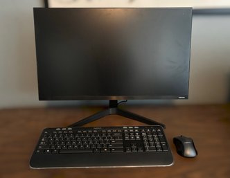 2023 Samsung 27-inch Full HD Flat Monitor Model F27T352FHN W/ Logitech Mouse & Keyboard