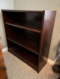 3-shelf Mahogany-tone Particle Board Bookcase