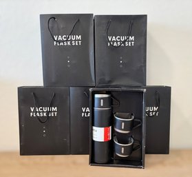 Vacuum Flask Set W/ Stainless Steel 500 ML Hot/cold Vacuum Bottle & Three Cups -Lot Of 6 - 1 Of 3