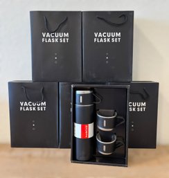 Vacuum Flask Set W/ Stainless Steel 500 ML Hot/cold Vacuum Bottle & Three Cups -Lot Of 6 - 2 Of 3