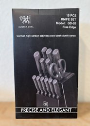 Hunter.Dual Hundop 15 Piece German High Carbon Stainless Steel Chefs Knife Set Model GD-20 - 3 Of 4