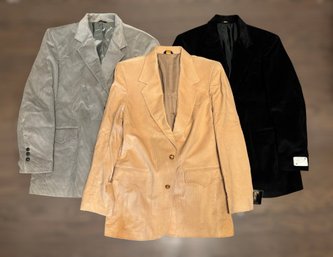 Western Corduroy Blazer Collection Featuring Pioneer Wear And Award Design Jackets In Three Classic Colors