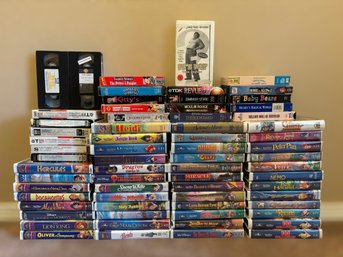 Nostalgic Disney & Family Movie Collection Featuring Clamshell VHS Releases