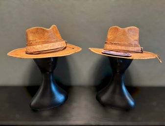 Bullhide Living On The Road Western Hat Pair Featuring Copper Toned Woven Design And Paisley Accents