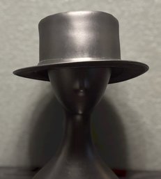 Hadzam Black Leather Top Hat Featuring Classic Western Styling And Adjustable Fit - Lot 2 Of 2