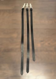 Brushy Creek Western Leather Belt Collection Featuring Black Leather, Silver Tone Buckles & USA Craftsmanship