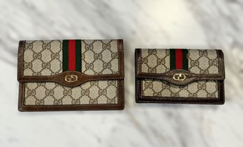 Vintage Set Of Gucci Parfums Hand-clutch Wallets - Lot Of 2