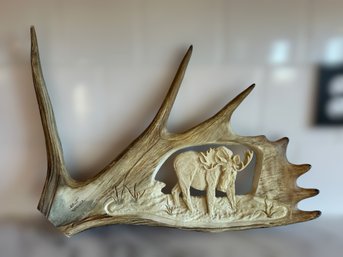 'Spirit Walker' Moose Antler Carving