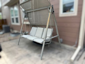 Garden Patio 3 Seater Sling Swing With Shade