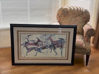 Wonderful Framed Print By Mark Hather 'All Together Now' 3-D Style Contemporary Art (43 X 29 Inches)