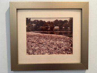 Framed Photograph Of River Log Jam