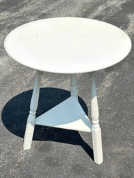 Vintage Two-tier Round Top Side Table