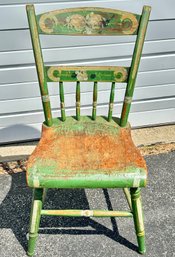 Antique Pennsylvania Dutch Plank Chair