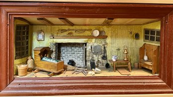 Custom-made Shadowbox - Contents Depicting Colonial Life