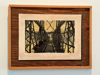 Framed Photograph Of Railroad Bridge