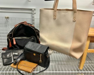 Lot Of 6 Assorted Women's Handbags, Wallets, And Backpack