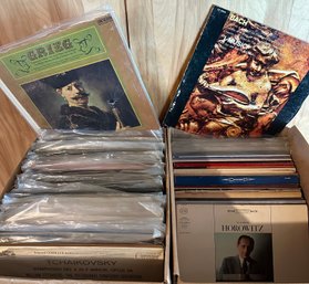 Two-box Lot Of 100 /- Vintage Classical Albums