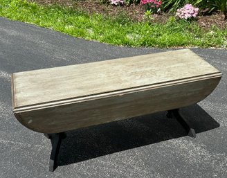 Hand Painted Wooden Drop Leaf Coffee Table