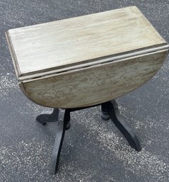 Hand Painted Drop Leaf Side Table 1 Of 2