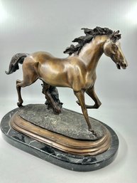 Vintage Substantial Bronze Horse Sculpture Signed J. P. Mene