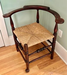 Second Of Two Antique Corner Arm Chairs