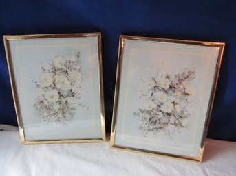 White Flower Pictures 8 X 10 Set Of 2