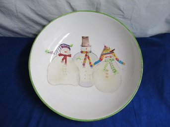 Oneida Christmas Snowman Serving Bowl