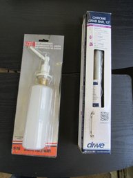 Chrome Grab Bar 12', LDR Soap Dispenser