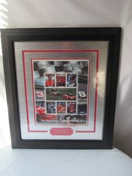 Dale Earnhardt Sr & Jr Commemorative Postage Stamps Framing With COA