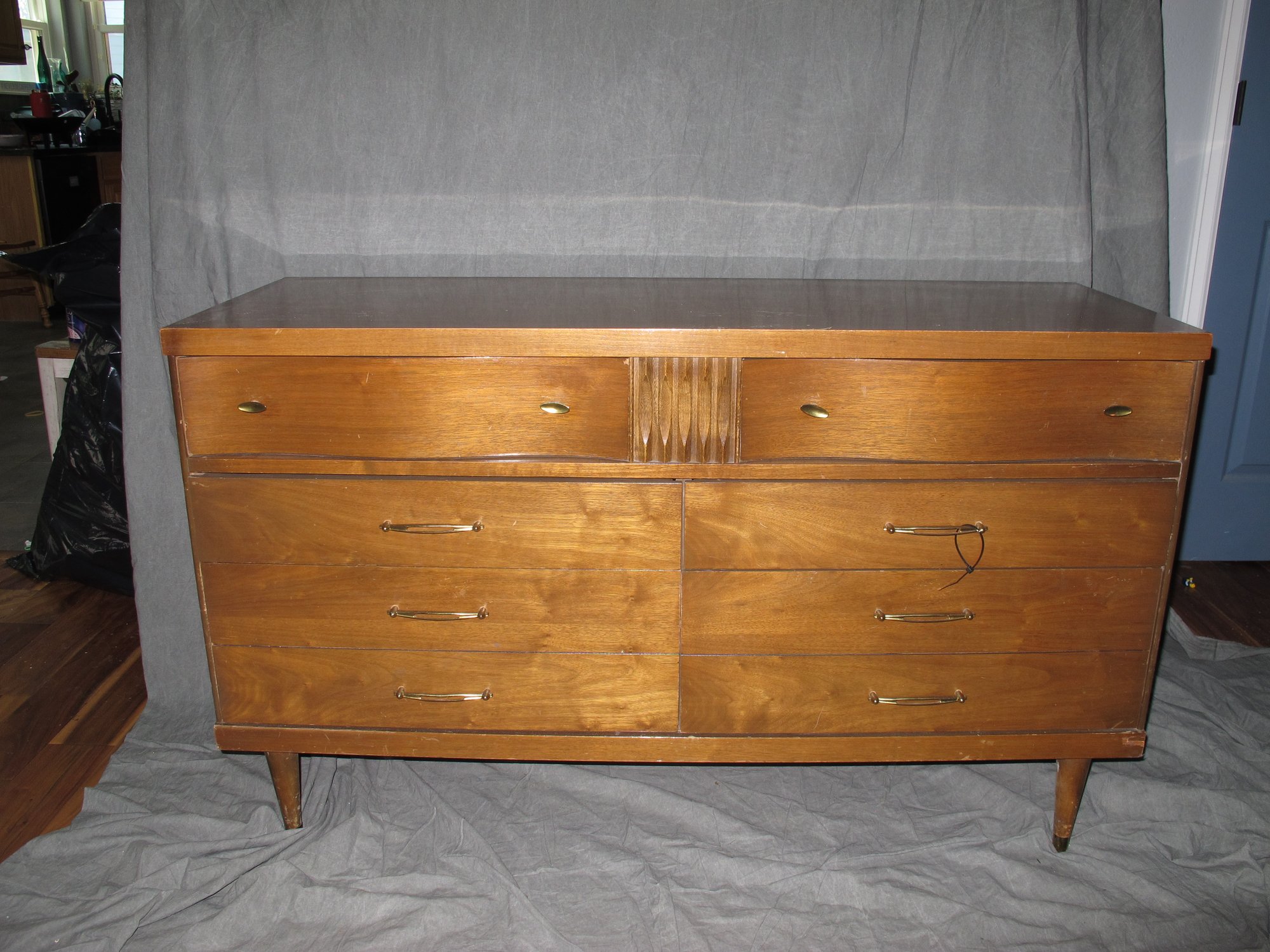 white christmas dresses Mid Century MODERN WALNUT Petite DRESSER by Bassett Furniture Co., c. –  Circa60 main image 0