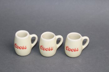 Set Of 3 Vintage Coors Mini Ceramic Mugs