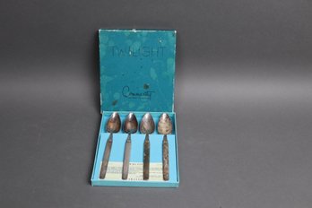 Community 'Twilight' Silverplate Teaspoon Set Of 4 In Original Box  Oneida Silverware