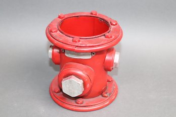 Red Fire Hydrant Pencil Holder  Industrial Desk Organizer, Urban Decor Accent  Heavy Metal Build