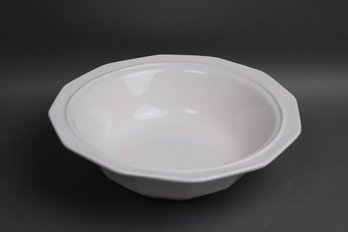 J & G Meakin White Ironstone Octagonal Serving Bowl  English Staffordshire