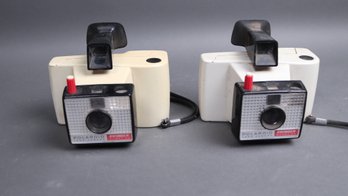 Vintage 1960s Polaroid Swinger Model 20 Land Cameras (Set Of 2)  Midcentury Modern Photo Decor