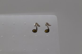 Chic Vintage Inspired Amber Drop Earrings - Elegant Fashion Jewelry