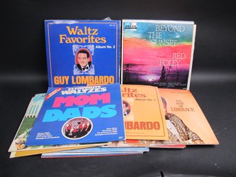 Lot Of 19 Classic Vinyl Records  Guy Lombardo, Liberace, Mario Lanza, Red Foley, Waltzes & Country Legends