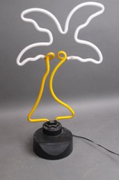 Tropical Neon Palm Tree Light  Retro Tiki Bar Dcor, LED Glow Sign