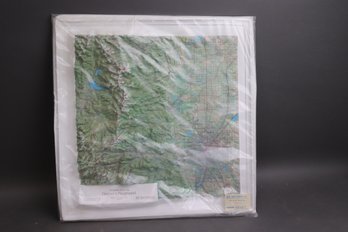Vintage 1983 3D Satellite Relief Map-Denvers Playground By Kistler Graphics  Topo Vinyl Wall Map