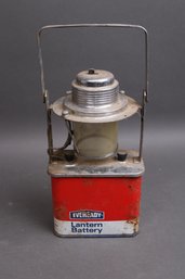 Vintage Eveready Lantern Battery-Powered Utility Light-Industrial Camping Collectible