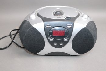Vintage Durabrand CD-1095 Boombox CD Player AM/FM Stereo  2004 Silver Black Retro Radio