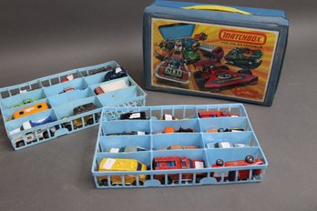 1976 Matchbox Carry Case  22 Vintage Diecast Cars  Lesney Era, Original Art, Rare Vehicle Mix