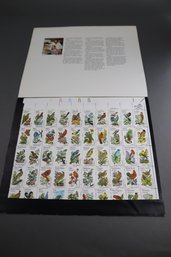 1981 USPS 50 State Birds & Flowers Full Stamp Sheet  Arthur & Alan Singer Art  Mint Collector's Print